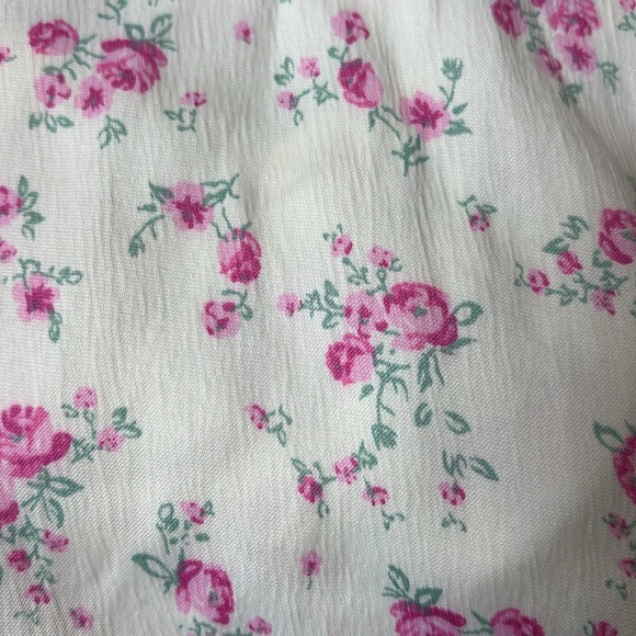 ZARA Halter Neck Wrap Crop Top Tie-Back Women’s Medium Satin Cream Floral - Picture 9 of 9